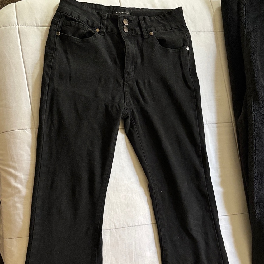 Black flared jeans for school girls